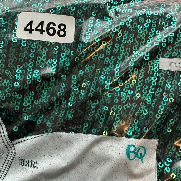 POL Blouse Womens Large Green Sparkle Sleeveless Baby Doll Sequin Shirt - Picture 7 of 11